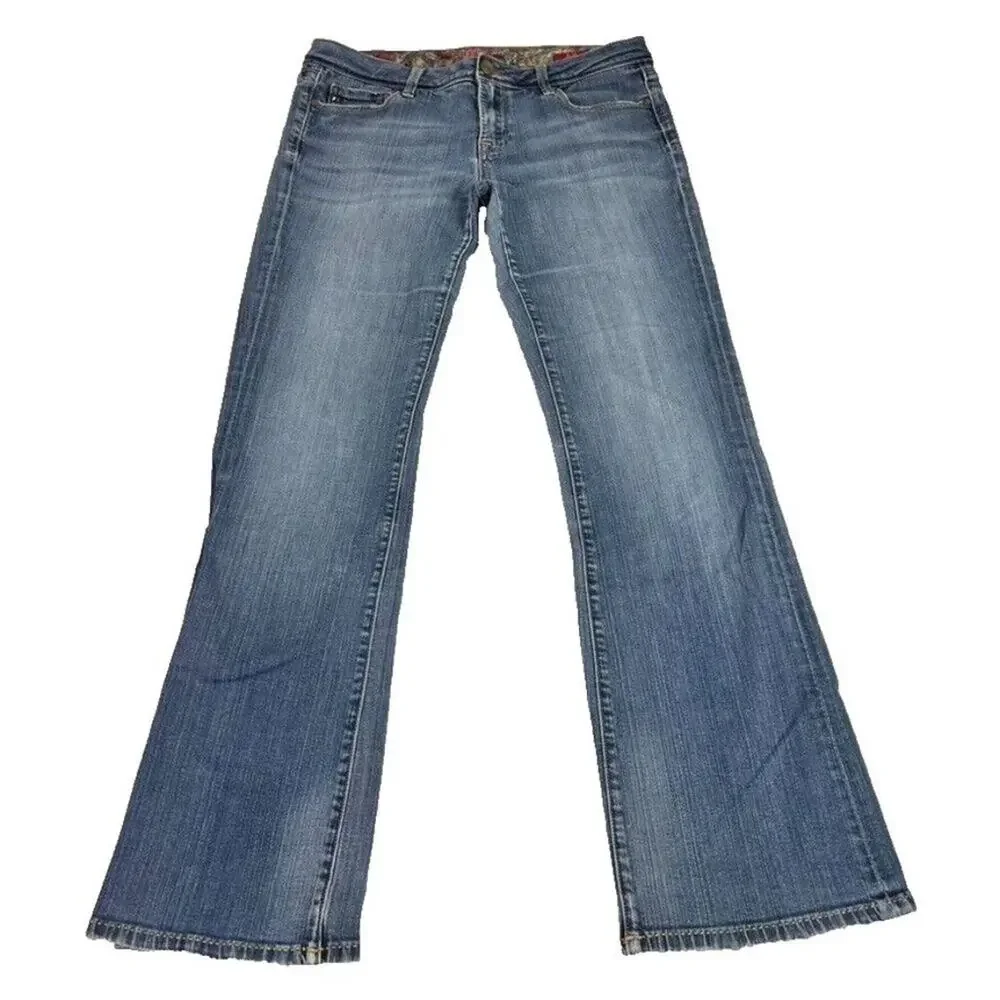 Vigoss Jean Women 9 Milan Medium Blue Wash Denim Bootcut Low Rise Casual Cowgirl